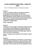 ATI RN LEADERSHIP PROCTORED - COMPLETE&NewLine;BANK&NewLine;Arial 16 - All Questions Included - Formatted as per sampl