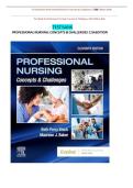 TEST BANK- PROFESSIONAL NURSING&colon; CONCEPTS & CHALLENGES&comma; 11TH EDITION By Beth Perry Black &sol;GRADED A&plus;&sol;WITH WELL EXPLAINED ANSWERS 2024