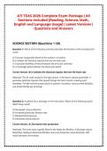 ATI TEAS 7 Complete Exam Package 2026 &vert; All Sections Included Study Guide