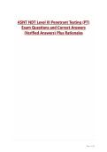ASNT NDT Level III Penetrant Testing &lpar;PT&rpar; Exam Questions and Correct Answers 