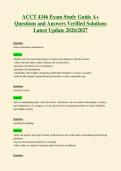 ACCT 4346 Exam Study Guide A&plus;&NewLine;Questions and Answers Verified Solutions&NewLine;Latest Update 2026&sol;202