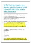 Certified Stormwater Inspector Exam &NewLine;Questions And Correct Answers &lpar;Verified &NewLine;Answers&rpar; Plus Rationales 2026 Q&A &vert; &NewLine;Instant Download Pdf 