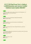 ACCT 526 Final Exam Test A&plus; Indirect&NewLine;LABOR Questions and Answers Verified&NewLine;Solutions Latest Update 2026&sol;2027