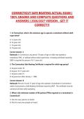 CONNECTICUT SAFE BOATING ACTUAL EXAM &vert; 100&percnt; GRADED AND COMPLETE QUESTIONS AND ANSWERS &vert; 2026&sol;2027 VERSION &comma; GET IT CORRECT&excl;&excl;&excl;