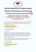 NUR 203 &sol;NUR 203 Pediatric Nursing Exam 2 &vert;2026&sol;2027&sol;2028 &vert; Newly Released &vert;Complete Guide &vert; 50 Q&A with Expert Rationales &vert;Actual Exam &vert; Fortis College &vert; Guaranteed Pass - A&plus; Graded