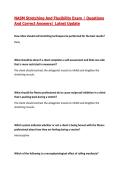 NASM Stretching And Flexibility Exam &vert; Questions And Correct Answers&vert; Latest Update