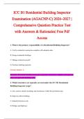 ICC B1 Residential Building Inspector &NewLine;Examination &lpar;AGACNP-C&rpar; 2026&ndash;2027 &vert; &NewLine;Comprehensive Question Practice Test &NewLine;with Answers & Rationales&vert; Free Pdf &NewLine;Access