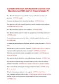 Colorado NHA Exam 2026 &vert; 232 Real Exam Questions & 100&percnt; Correct Answers &vert; Graded A&plus; &lpar;Latest Edition&rpar;&NewLine;