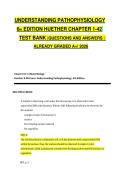 Understanding Pathophysiology 6th Edition Huether Test Bank&colon; 42-Chapter NCLEX Practice&NewLine;&NewLine;