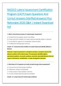 NASSCO Lateral Assessment Certification &NewLine;Program &lpar;LACP&rpar; Exam Questions And &NewLine;Correct Answers &lpar;Verified Answers&rpar; Plus &NewLine;Rationales 2026 Q&A &vert; Instant Download &NewLine;Pdf