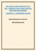 FIRE SERVICE PUMP OPERATOR STATE TEST &vert; COMPLETE STUDY GUIDE&comma; PRACTICE QUESTIONS AND ANSWERS
