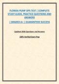 FLORIDA PUMP OPS TEST &vert; COMPLETE STUDY GUIDE&comma; PRACTICE QUESTIONS AND ANSWERS
