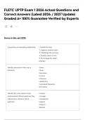 FLETC UPTP Exam 1 2026 Actual Questions and Correct Answers &lpar;Latest 2026 &sol; 2027 Update&rpar; Graded A&plus; 100&percnt; Guarantee Verified by Experts