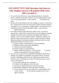 ATLS POST TEST 2026&vert; Questions And Answers with complete answers well updated 2026&vert; Score 100&percnt;&vert; Graded A&plus;
