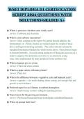 WSET DIPLOMA D1 CERTIFICATION SCRIPT 2026 QUESTIONS WITH SOLUTIONS GRADED A&plus;&period;pdf&NewLine;&NewLine;