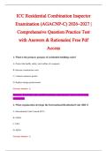 ICC Residential Combination Inspector &NewLine;Examination &lpar;AGACNP-C&rpar; 2026&ndash;2027 &vert; &NewLine;Comprehensive Question Practice Test &NewLine;with Answers & Rationales&vert; Free Pdf &NewLine;Access
