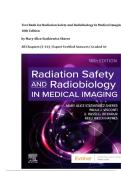 COMPLETE TEST BANK Radiation Protection in Medical Radiography&comma; 10th Edition By Mary Alice Statkiewicz Sherer&comma; Russell Ritenour&comma; Kelli Welch Haynes&period; &lpar;All Chapters&vert; Latest Edition&vert; Verified Answers&rpar;