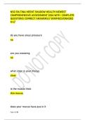 NSG 516 TINA HEENT SHADOW HEALTH NEWEST &NewLine;COMPREHENSIVE ASSESSMENT 2026 WITH COMPLETE &NewLine;QUESTIONS CORRECT ANSWERS&sol;&sol; VERIFIED&sol;&sol;GRADED &NewLine;A&plus;&sol;&sol;