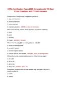 CSFA Exam Prep 2026&colon; Certified Surgical First Assistant Test Bank &ndash; 150 Exam Questions with Answers & Rationale&NewLine;