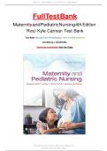 Test Bank - for Maternity and Pediatric Nursing 4th Edition by Susan Ricci&comma; All Chapters And Rationales Included &vert; Complete Guide A&plus;&vert; Latest updated version&period;
