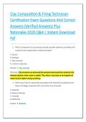 Clay Composition & Firing Technician &NewLine;Certification Exam Questions And Correct &NewLine;Answers &lpar;Verified Answers&rpar; Plus &NewLine;Rationales 2026 Q&A &vert; Instant Download &NewLine;Pdf