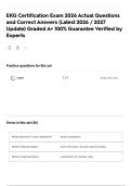 EKG Certification Exam 2026 Actual Questions and Correct Answers &lpar;Latest 2026 &sol; 2027 Update&rpar; Graded A&plus; 100&percnt; Guarantee Verified by Experts