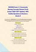 NUR206 Exam 2 &vert; Community Nursing Concepts Review&vert; Fortis &lpar;Latest 2026&sol; 2027 Update&rpar; 100&percnt; Verified Questions & Answers &vert; Grade A&NewLine;