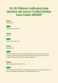 BA 101 Midterm Certification Script&NewLine;Questions and Answers Verified Solutions&NewLine;Latest Update 2026&sol;2027