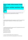 Texas Code Enforcement Exam with complete verified solutions 2024 latest update&period;