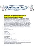 SWIFTRIVER MATERNITY COMPREHENSIVE QUESTIONS AND ANSWERS SURE A&period;pdf