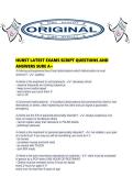 HURST LATEST EXAMS SCRIPT QUESTIONS AND ANSWERS SURE A&period;pdf