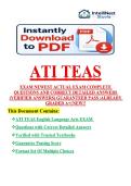 ATI TEAS English Language Arts EXAM NEWESTACTUAL EXAM COMPLETE&NewLine;&NewLine;QUESTIONS AND CORRECT DETAILED ANSWERS &lpar;VERIFIED&NewLine;&NewLine;ANSWERS&rpar;GUARANTEED PASS &vert;ALREADY GRADED A&plus;&vert;&vert;NEW&excl;&excl;