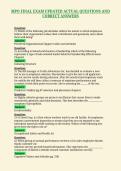 MPO FINAL EXAM UPDATED ACTUAL QUESTIONS AND&NewLine;CORRECT ANSWERS