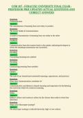 COM 107 - SYRACUSE UNIVERSITY FINAL EXAM &NewLine;PROFESSOR PIKE UPDATED ACTUAL QUESTIONS AND&NewLine;CORRECT ANSWERS
