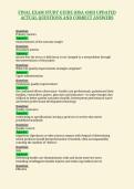 FINAL EXAM STUDY GUIDE &lpar;HSA 4383&rpar; UPDATED&NewLine;ACTUAL QUESTIONS AND CORRECT ANSWERS