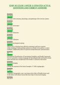 EDSP 161 EXAM 1 &lpar;WEEK 1&rpar; UPDATED ACTUAL&NewLine;QUESTIONS AND CORRECT ANSWERS