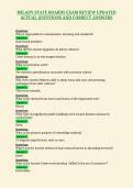 MILADY STATE BOARDS EXAM REVIEW UPDATED&NewLine;ACTUAL QUESTIONS AND CORRECT ANSWERS
