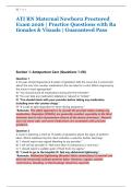 ATI RN Maternal Newborn Proctored   &NewLine;Exam 2026 &vert; Practice Questions with Ra&NewLine;tionales & Visuals &vert; Guaranteed Pass