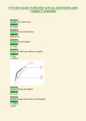 CVT 2205 EXAM 1 UPDATED ACTUAL QUESTIONS AND&NewLine;CORRECT ANSWERS