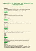 T & D FINAL EXAM UPDATED ACTUAL QUESTIONS AND&NewLine;CORRECT ANSWERS