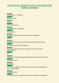 CIS 405 FINAL UPDATED ACTUAL QUESTIONS AND&NewLine;CORRECT ANSWERS