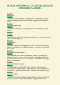 HLTH 305 MIDTERM UPDATED ACTUAL QUESTIONS&NewLine;AND CORRECT ANSWERS