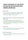 PROJECT MANAGEMENT OA CORE PROJECT&NewLine;LIFECYCLE AND METHODOLOGIES &lpar;AGILE&comma;&NewLine;WATERFALL&rpar; REVIEW 2026
