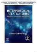 Interpersonal Relationships&colon; Professional Communication Skills for Nurses &lpar;9th Edition&rpar;Author&colon; Kathleen Underman BoggsPublisher&colon; Saunders &sol; Elsevier &lpar;2023&rpar;