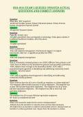 HSA 6114 EXAM 2 QUIZZES UPDATED ACTUAL&NewLine;QUESTIONS AND CORRECT ANSWERS
