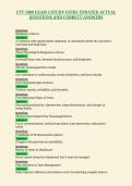 CVT 1000 EXAM 3 STUDY GUIDE UPDATED ACTUAL&NewLine;QUESTIONS AND CORRECT ANSWERS