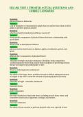 HES 302 TEST 1 UPDATED ACTUAL QUESTIONS AND&NewLine;CORRECT ANSWERS