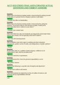ACCT 4553 ETHICS FINAL AICPA UPDATED ACTUAL&NewLine;QUESTIONS AND CORRECT ANSWERS