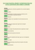 EO1 EXAM CHAPTER 4 PROJECT SUPERVISOR UPDATED&NewLine;ACTUAL QUESTIONS AND CORRECT ANSWERS