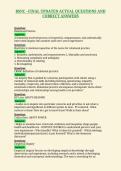 BSNC - FINAL UPDATED ACTUAL QUESTIONS AND&NewLine;CORRECT ANSWERS